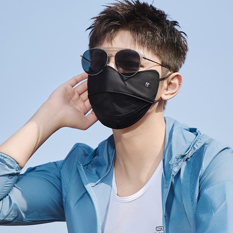 

Nylon ice silk sunscreen mask, summer men s outdoor riding UV protection mask, sunshade breathable sunscreen mask