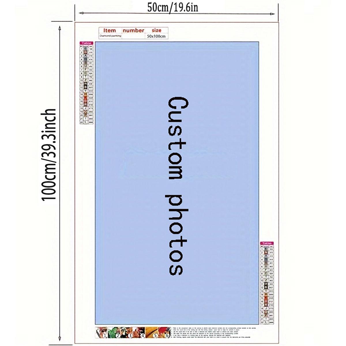 

Фото на заказ Алмазная картина Полный круглый бриллиант Домашний декор Алмазное искусство Акриловые бриллианты Внутреннее настенное украшение 50x100cm