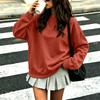 Women's Fashion Long Sleeve Neck Sweatshirt Pullover Top