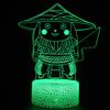 Pikachu Led Night Light 3d Illusion Lamp Bedside Kids Gifts Bedroom