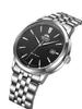 ORIENT Mechanische Herrenuhr Vollautomatisch Wasserdicht Mechanische Uhr, Stahlband Schwarzes Zifferblatt RA-AC0F01B10B