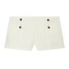 Womens Elegant Solid Color Zipper Button Top Mini Shorts Set Casual Office Wear