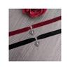 1Pc Gothic Kreuz Herz Anhänger Choker Halskette Schwarz Rot Samt Colliers Punk Schmuck Für Frauen Mädchen