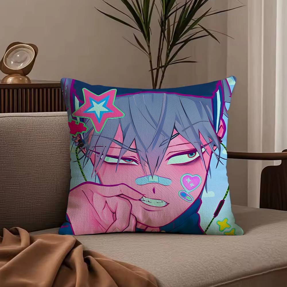A-Alien S-Stage lvan Pillow Case Anti-dustmite Pillowcase Invisible zipper silky short plush Sofa cushion cover
