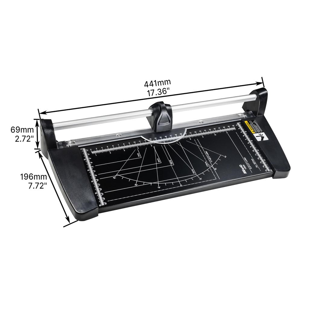 Lightweight Mini Paper Paper Trimmer for Cutting and with A4 Compatible HFS(R) Cutter, Photos, Cards, Labels, Coupons, Ruler, Black,