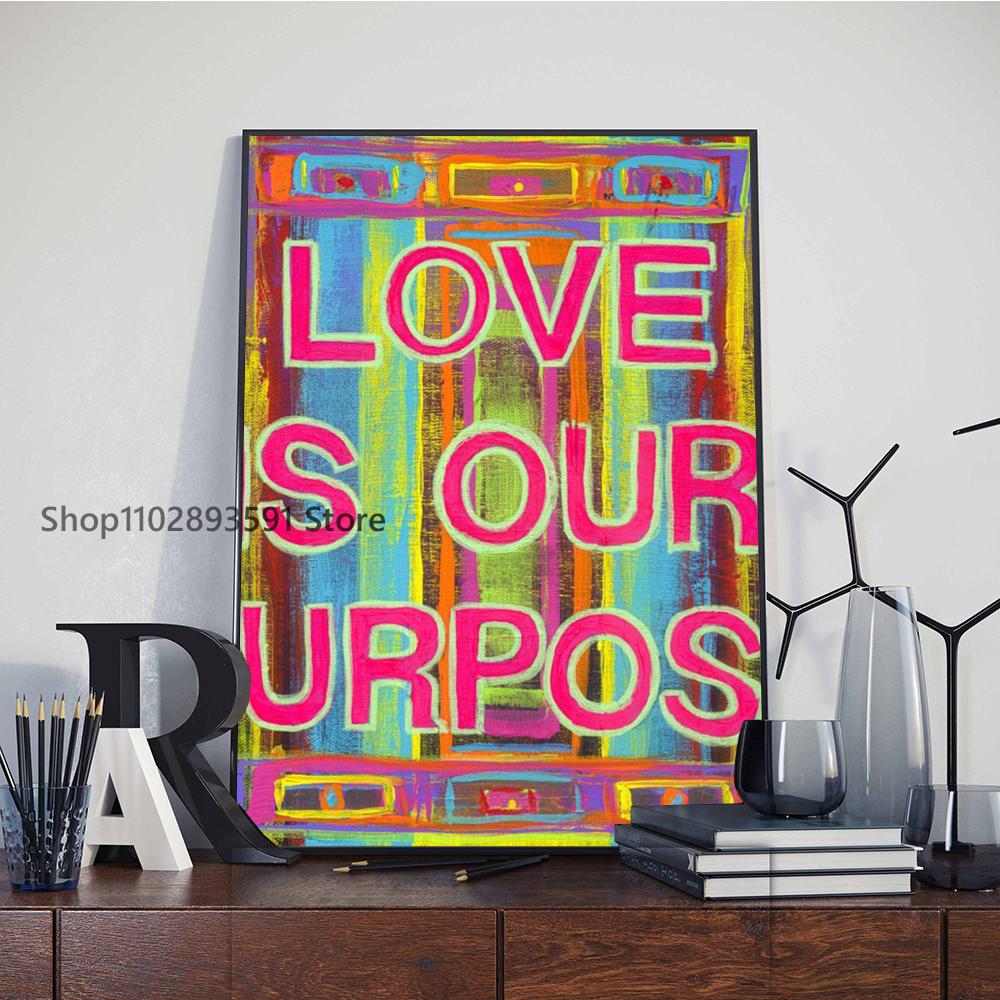 1pc Modern Be Kind and Love Always   Poster Paper Print Home Bedroom Entrance Bar Cafe Art Painting Decoration