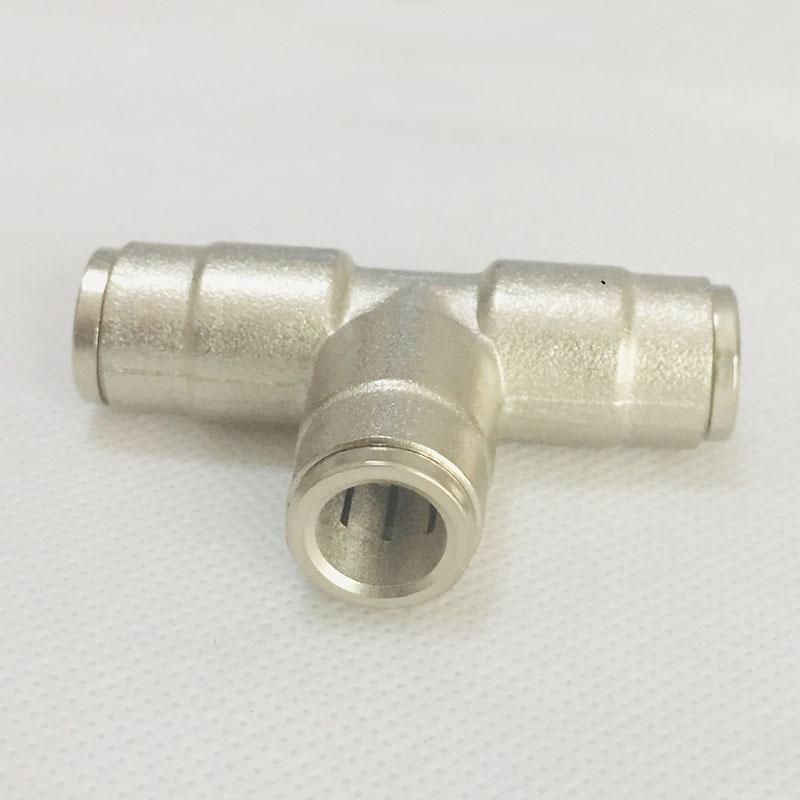High Pressure Brass 9.52mm misting Nozzle Connector 3/8 Inch Slide Lock Connector Tee Elbow Straight Connector Spray Acce