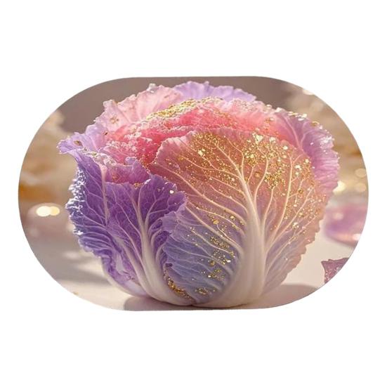 Diatomaceous Earth Floor Mat Colorful Cabbage 3D Realistic Pattern Rug Non-Slip Absorbent Carpet for Bedroom Entrance Kitchen Bathroom