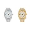 Iced Out Full Diamond Watch for Men Women Luxury Bling Rhinestone Quartz Watch with Date Luminous Hands Waterproof Analog Wrist Watch