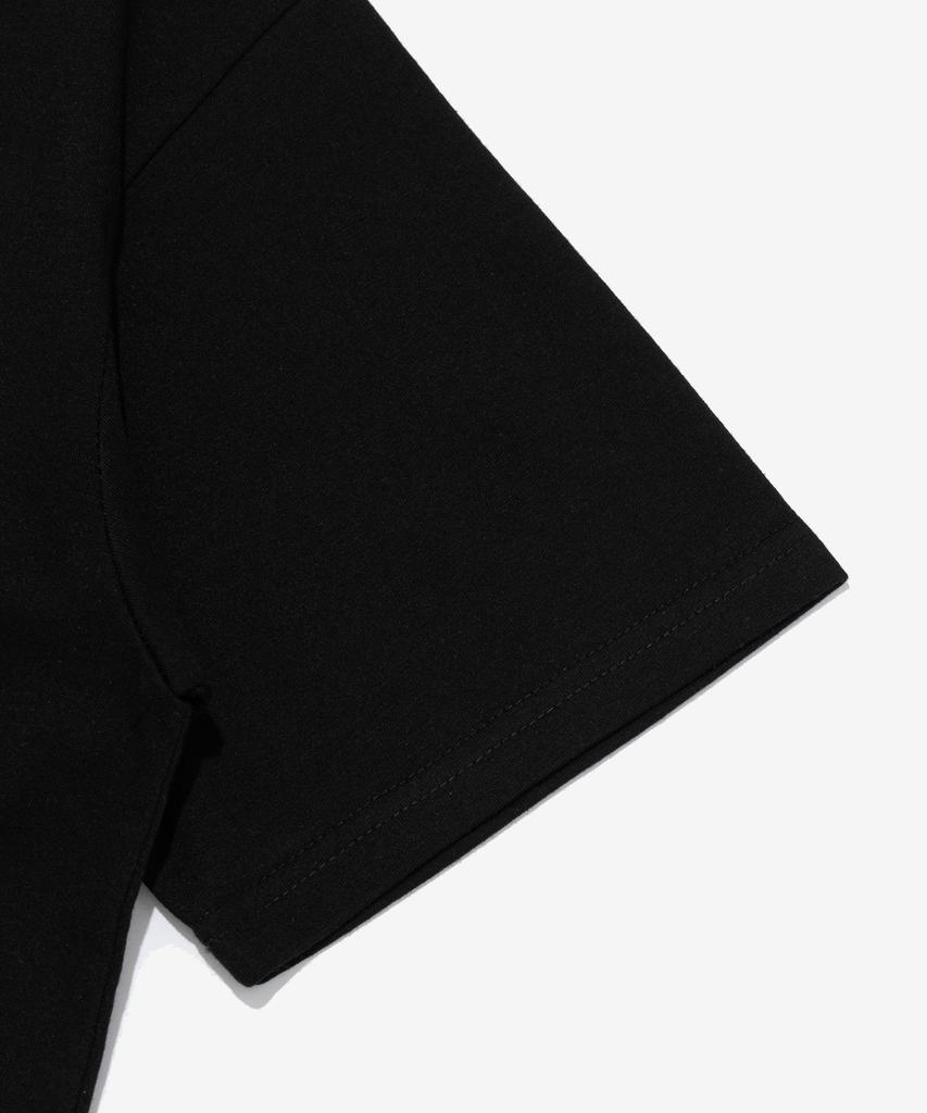 OUNDERR Riding Bike Cat Oversized Short Sleeve T-Shirt (Black)