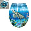 Decorative Stickers for Bathroom Sea World Toilet Lid Stickers, Waterproof Wall Sticker, Easy Long Lasting Peel & Stick Decal Restroom Decor Moisture