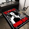 1pc Vampira Horror Queen Home Office, Durable Polyester Floor Mat with Easy, Office Decor, Urban Style, Nonslip Backing, Highquality Fabric