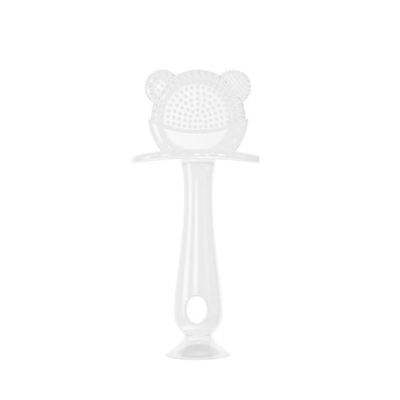 Lebensmittelechtes Silikon Baby Beißring Beruhigender Beißring Frühpädagogisches sensorisches Spielzeug für Säuglinge Bär Beißstab Beißring