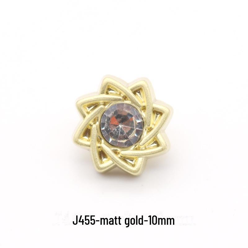 Hochwertiges Metall und goldfarbene Glas-Diamantknöpfe: Premium Hemd-, Kragen- und Woll-Cardigan-Knöpfe