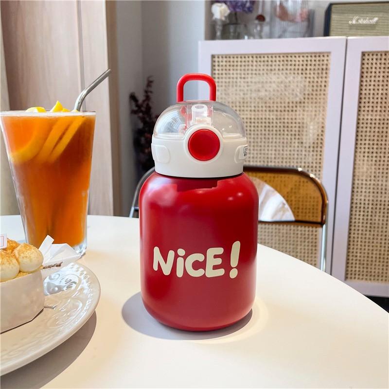 Simple Thermos Cup for Girls, Straw Cup Ins, High-looking Internet Celebrity, Adult Student Gift, Children's Water Cup