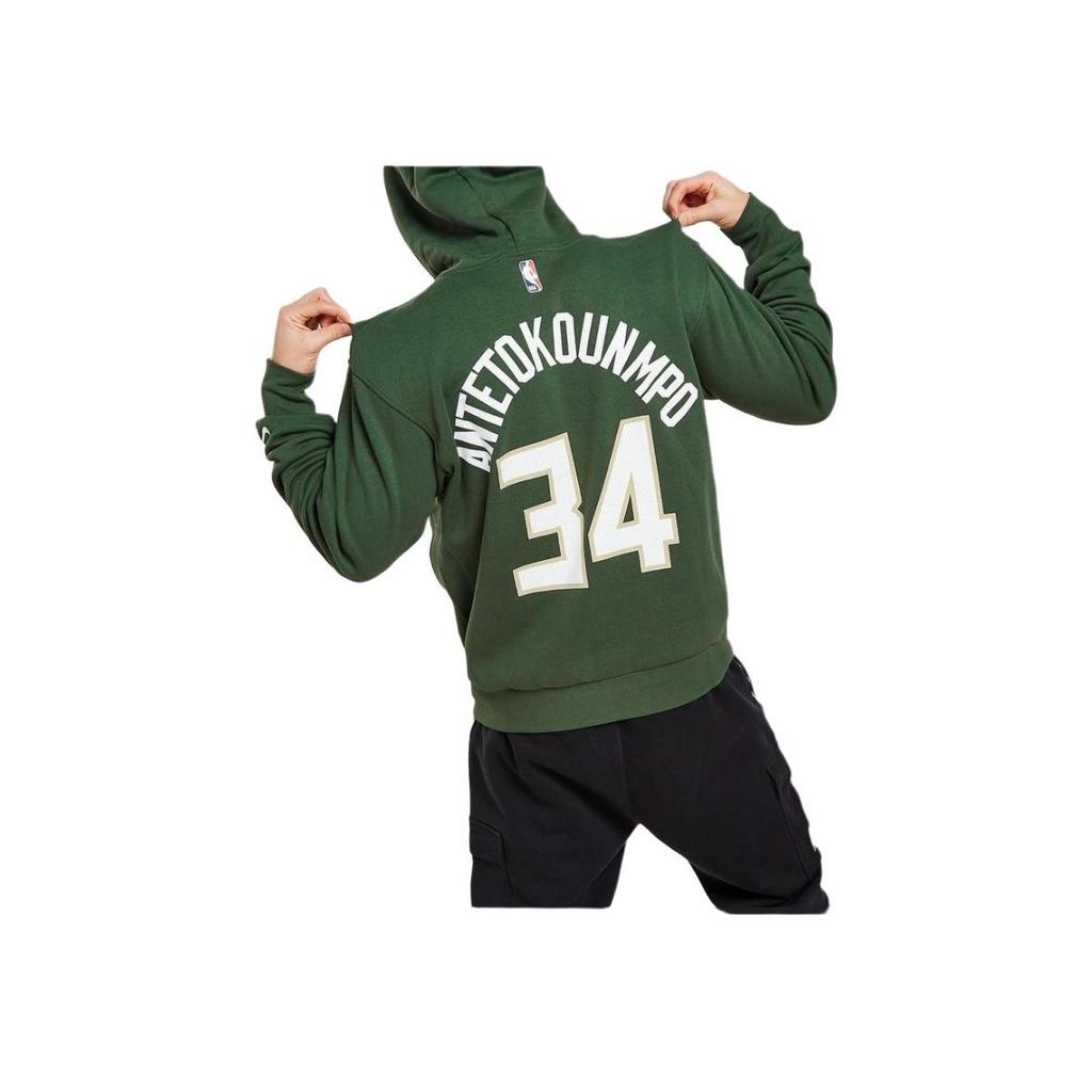 Nike NBA Milwaukee Bucks Giannis Antetokounmpo Essential Fleece Hoodie Green Men Streetwear DB1184-323
