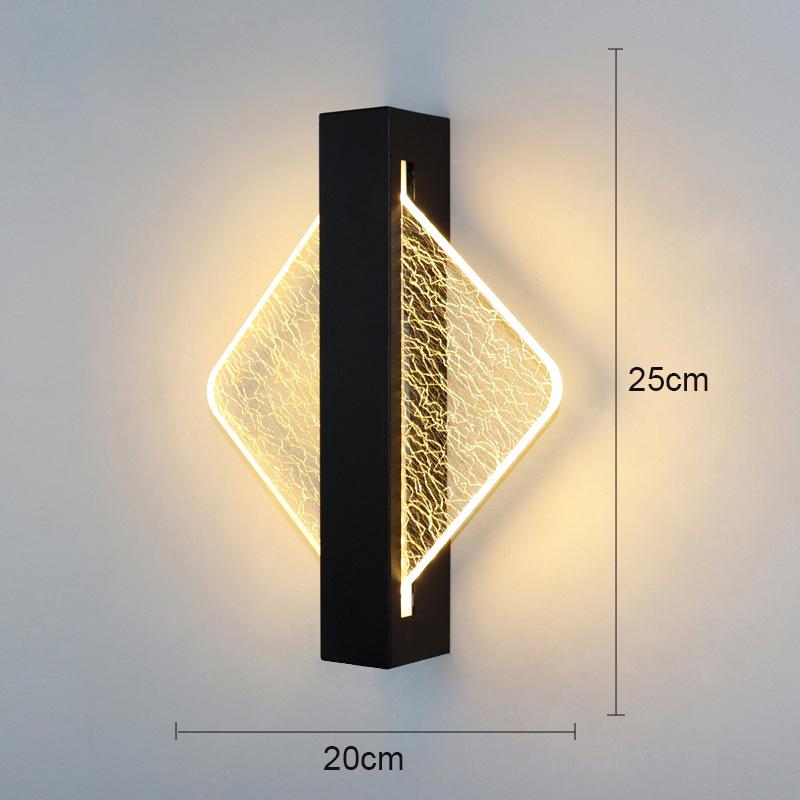 

Светодиодный Современный Настенный Светильник Минималистичный Светильник для Декора Фона Стены Гостиной Роскошный Акриловый Домашний Декор Спальни Прикроватный Настенный Светильник Warm White (2700-3500K)