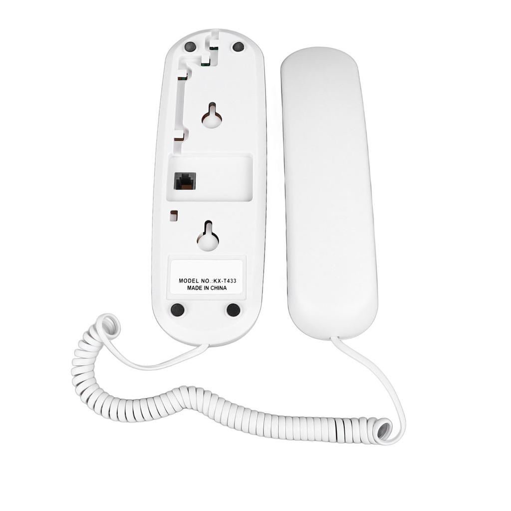 Wall Mountable Telephone Multifunctional Clear Sound Corded Landline Phone for Home Hotel Office