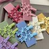 2pcs Sweet Cute Star Hair Side Clip Broken Hair Fixed Clip Bangs Clip Colorful Metal Pentagram Duckbill Clip Hair Accessories