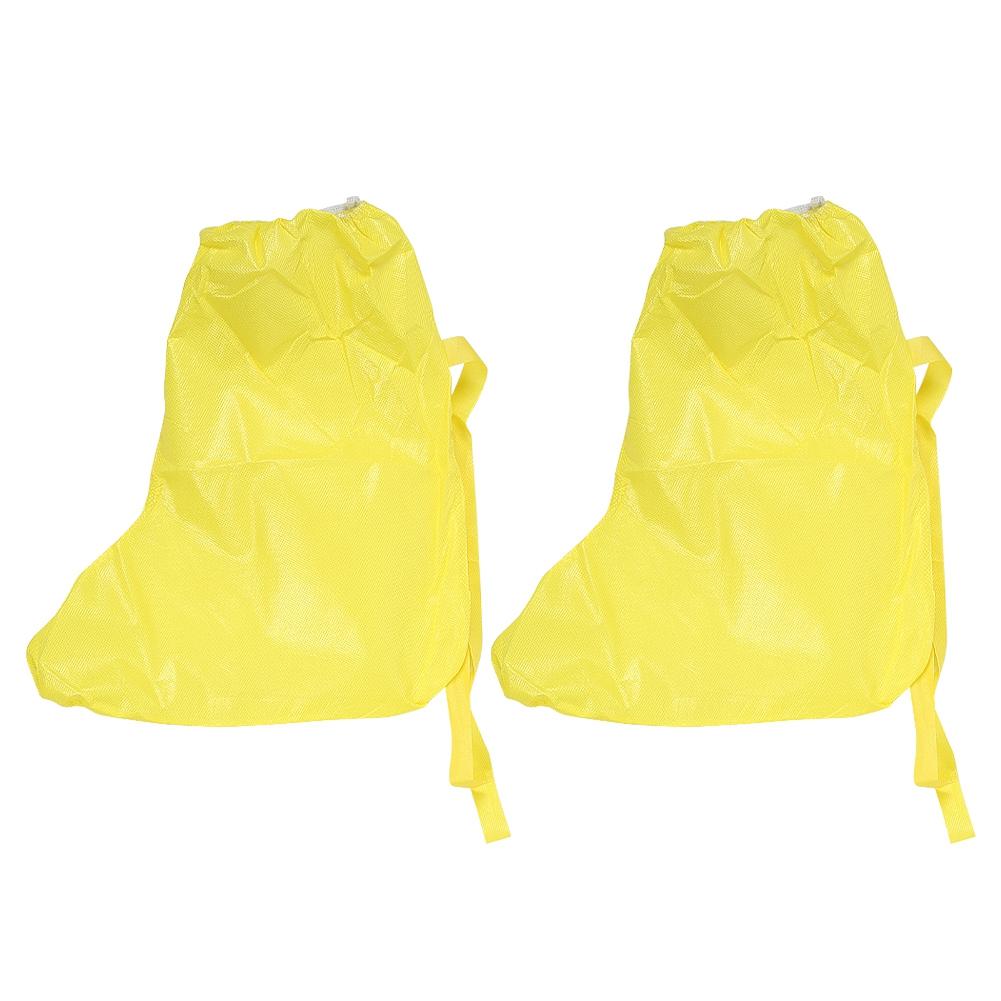 Waterproof Dustproof Anti Static Shoe Covers Chemical Safety Boots Protectors Yellow