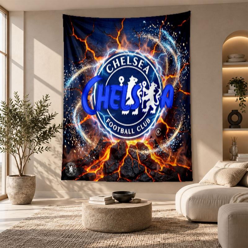 Dekoratif Duvar Halısı, Chelsea FC Baskılı Duvar Sanatı, Yatak Odası Arka Planı İçin Hafif Duvar Askısı