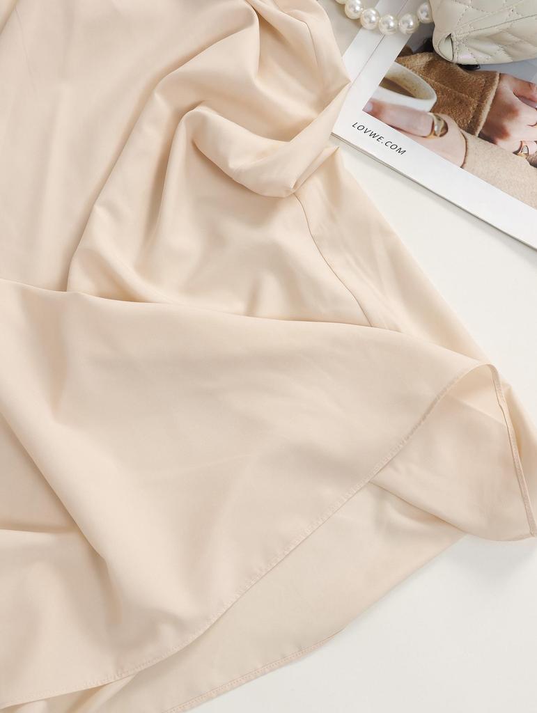 South Style Dress: Satin Lace Patchwork Long Skirt for Women