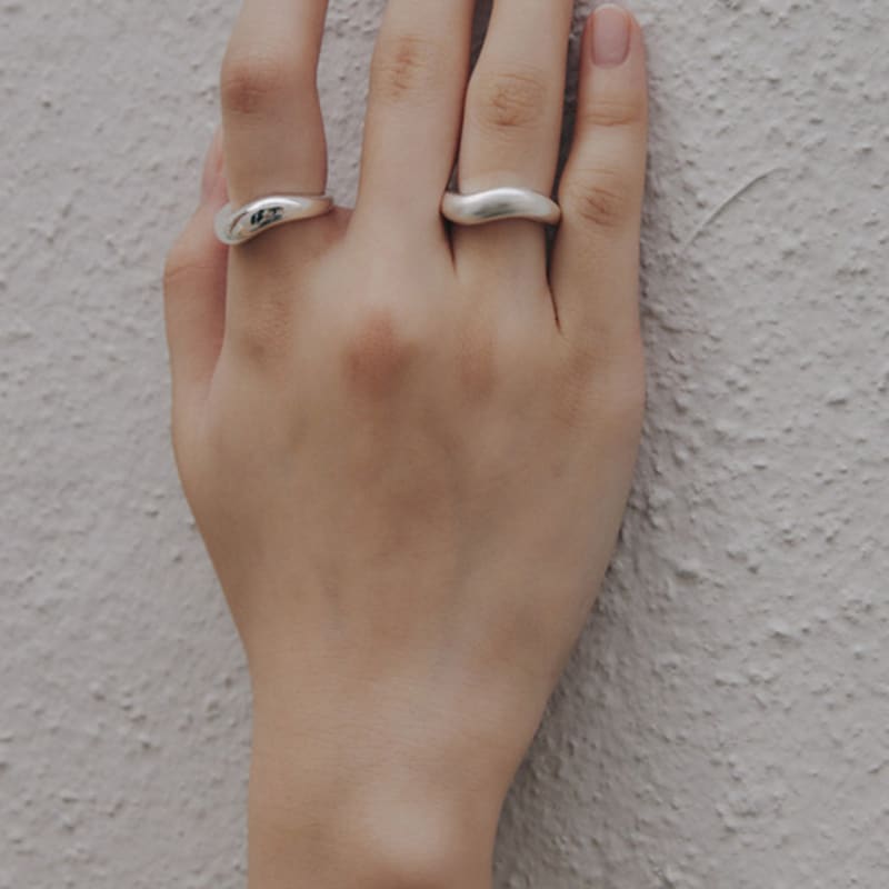 Enuff (silver 925) Fluid Wave Ring_matt