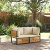 VidaXL Garden Lounge Set with Cushions 2 Pcs Solid Acacia Wood 3214916