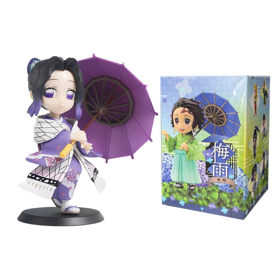 Latest 1-12Pcs Figurine Plum Rain Series Kochou Shinobu Tomioka Giyuu Mitsuri Figurine Plaything Gift For Kids