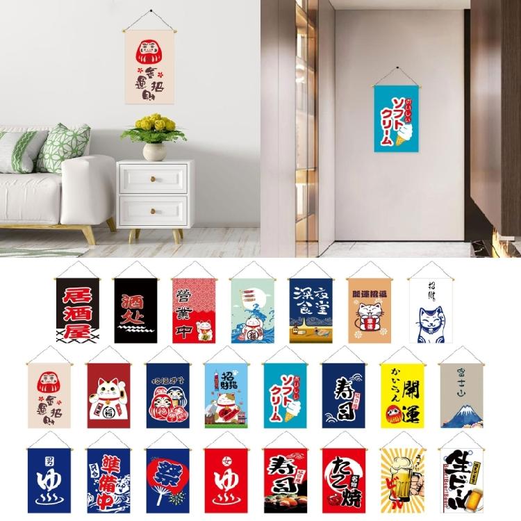 Japanese Decoration Traditional Sushi Shop Restaurant Decors Hanging Banners Wine House or Home Decoration Hanging Flags