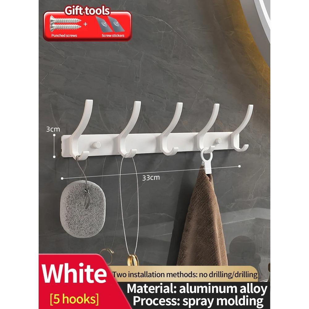 No Drill Door Behind Hook Storage Wall Hanging Clothes Hanger Coat Hook Punch-Free Hanger Bedroom Organizer Storage Kitchen