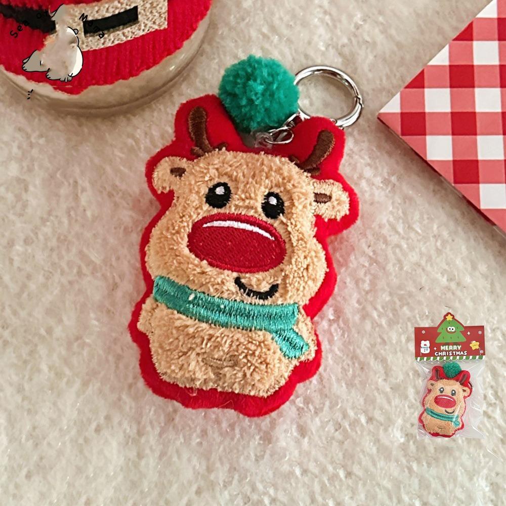 

Stuffed Plush Dolls Cartoon Keychain Snowman Christmas Plush Doll Toy Gifts Style 1