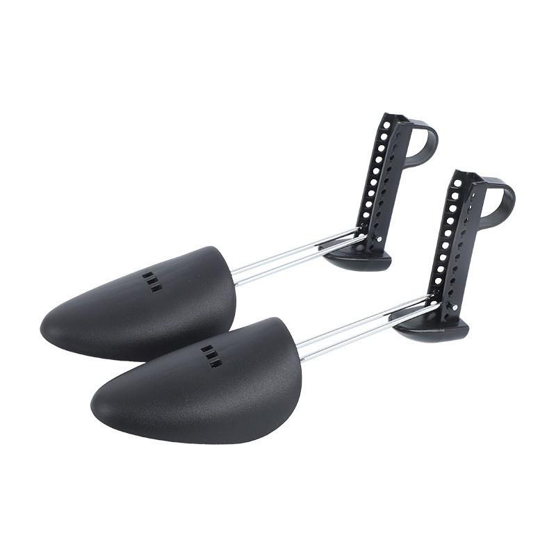 Unisex Black Adjustable Plastic Shoe Tree Stretcher for Leather Shoes and Sneakers
