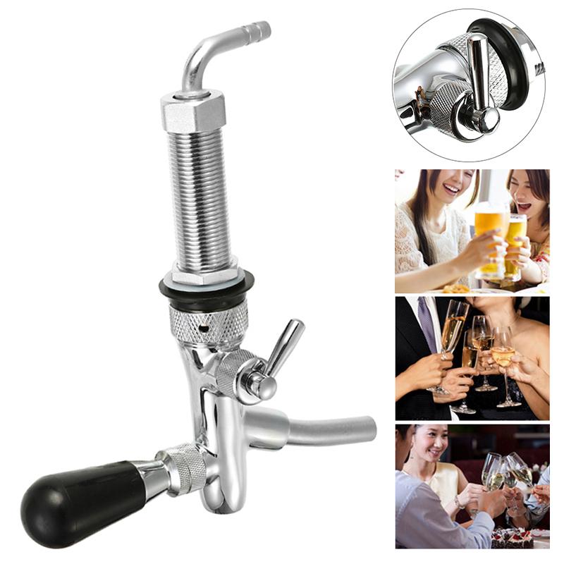 Pdtoweb G5 / 8 Adjustable Stainless Steel Beer Tap Handle For Homebrew