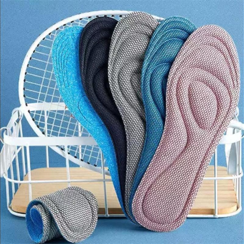 2 Pairs Memory Foam Orthopedic Insoles for Shoes Antibacterial Deodorization Sweat Absorption Insert Sport Shoes Running Pads