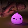 LED Night Light Wireles Touch Sensor 7 Colors Battery Waterdrop Silicone Bedroom Lamp Soft Toy  For Children Baby Christmas Gift