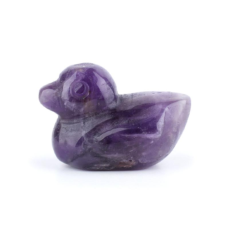 1Pc Natural Stone Hand Carved Mini Duck Figurine 17-20×25-28mm Polished Crystal Little Duck Statue Reiki Healing Mini Desk Terrarium Decor Craft Gift