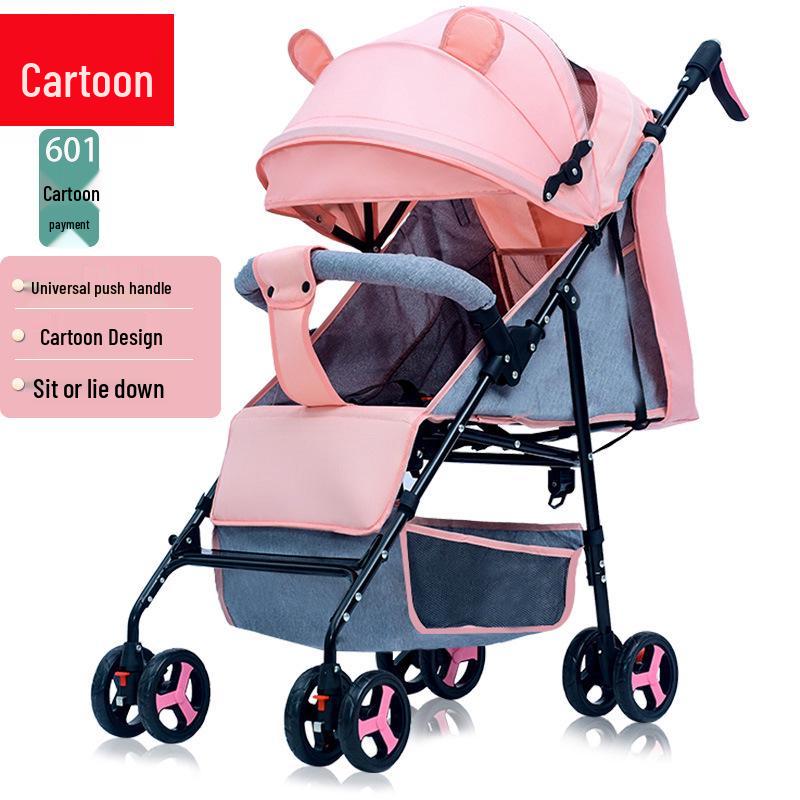 Multifunctional Lightweight Foldable Baby Stroller with High Landscape Design