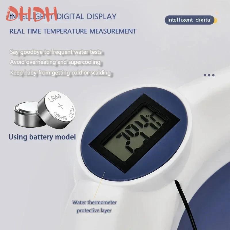 Large Folding Baby Bathtub Real-time Temperature Silicone Baby Take A Bath Bathtub Non-Slip Foot Bath Bucket Bathroom