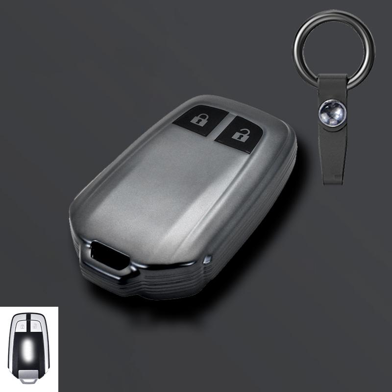 Coque Housse Étui Clé de Voiture en TPU Gris Pour Isuzu D-Max Mux Camion Dmax Accessoires Sans Clé gray