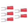 50 Stück Gabelklemmen isoliert 14?12AWG Draht Crimpverbinder Set Kit für EquipmentSV3.5?6 Rot