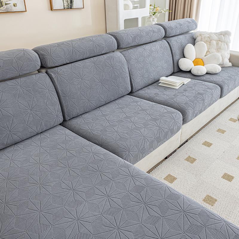 

Мягкий эластичный чехол для дивана из ткани, универсальный жаккардовый чехол для дивана в гостиную, ткань с защитой от царапин и скольжения, полный пакет 30x50cm pillowcase серый