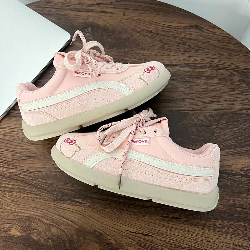 Fashion Women's Casual Outdoor Lace Up Sport Shoes 2025 Spring Autumn Korean Round Toe Sneakers Vulcanized Shoes Tenis De Mujer Size 40