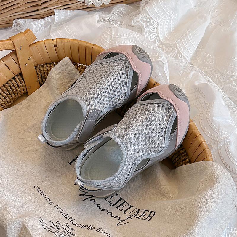 Velcro Slip-on Korean Style Mesh Breathable Casual Sandals Size 28