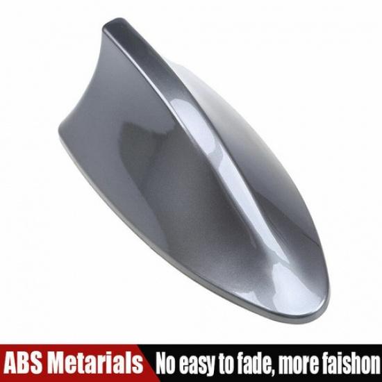 Gray Shark Fin Roof Antenna Aerial FM/AM Radio Signal Decor Car Trim Universal