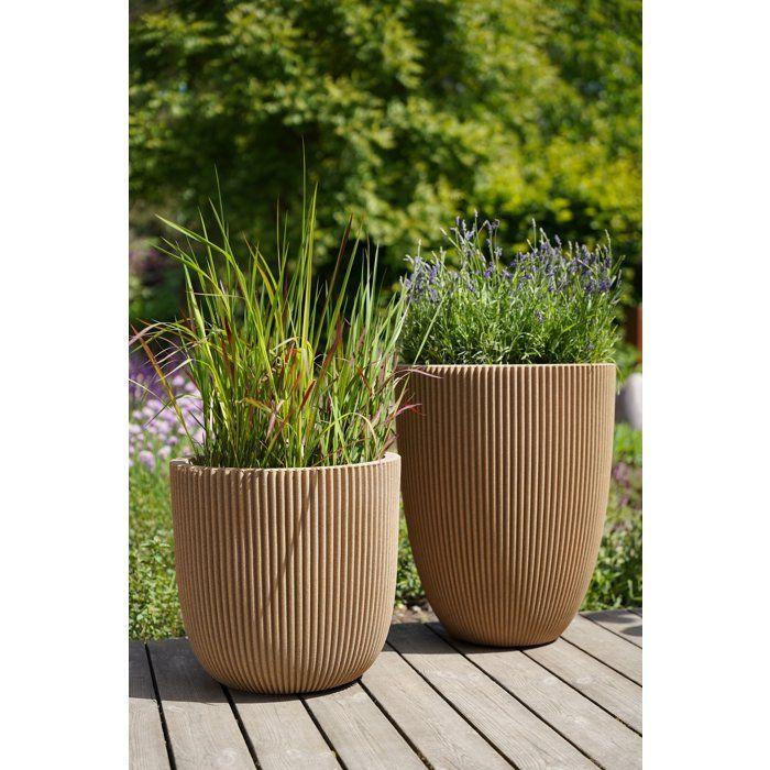 Vase élégant bas - CAPI EUROPE - Groove NL - 34 x 46 - Beige