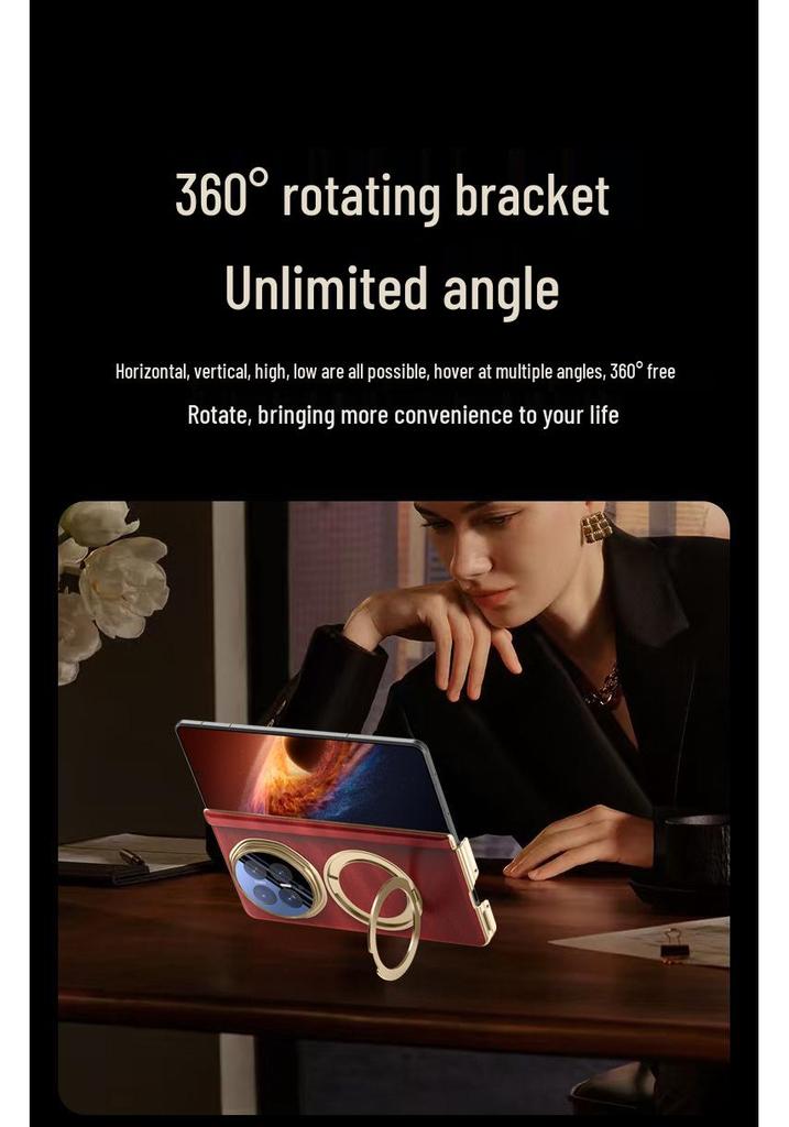 Honor Magic V6 Foldable Case: Magnetic Charging, Rotating Stand, Full Lens and Double Hinge Coverage