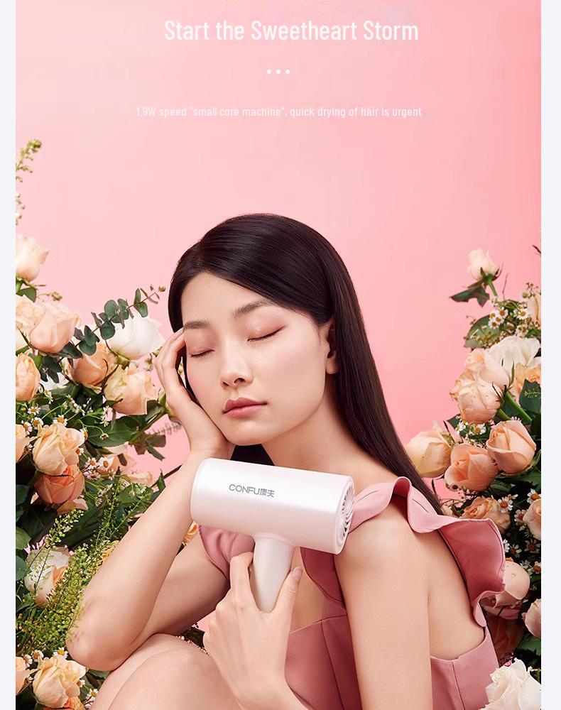 Kangfu Quick-Dry Hair Dryer: Constant Temperature & Ion Care for Household Use