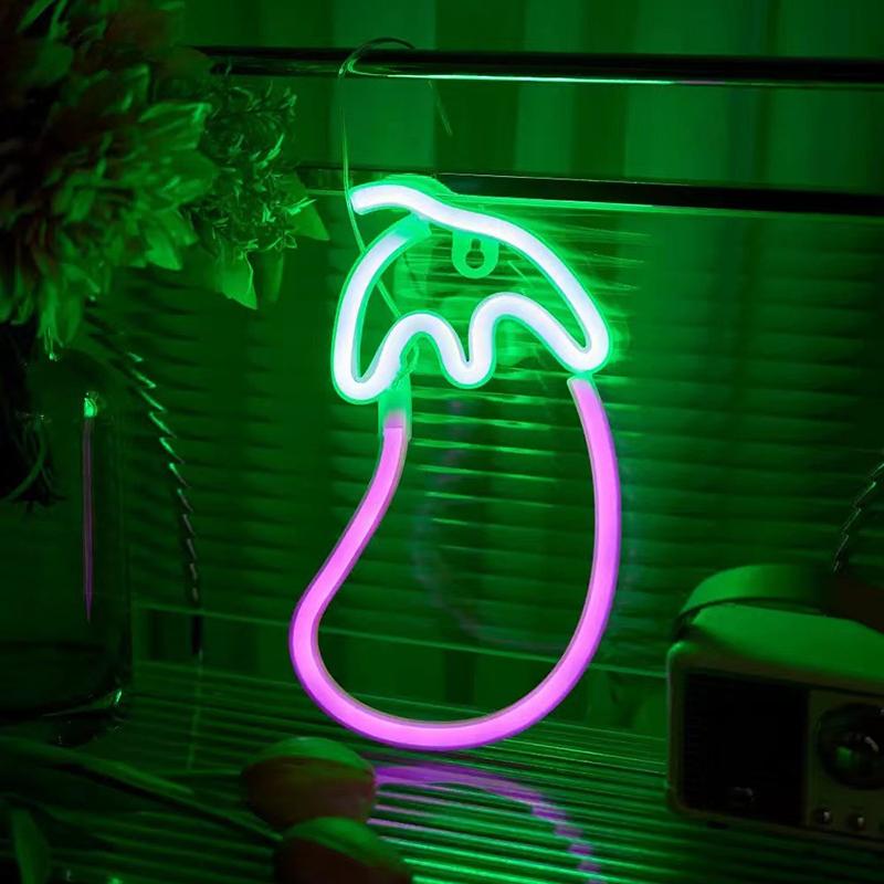 Neon Led Lights Sign Cherry Banana Neon Light Love Cloud Rose Neon Signs for Room Home Decor Xmas Birthday Gift