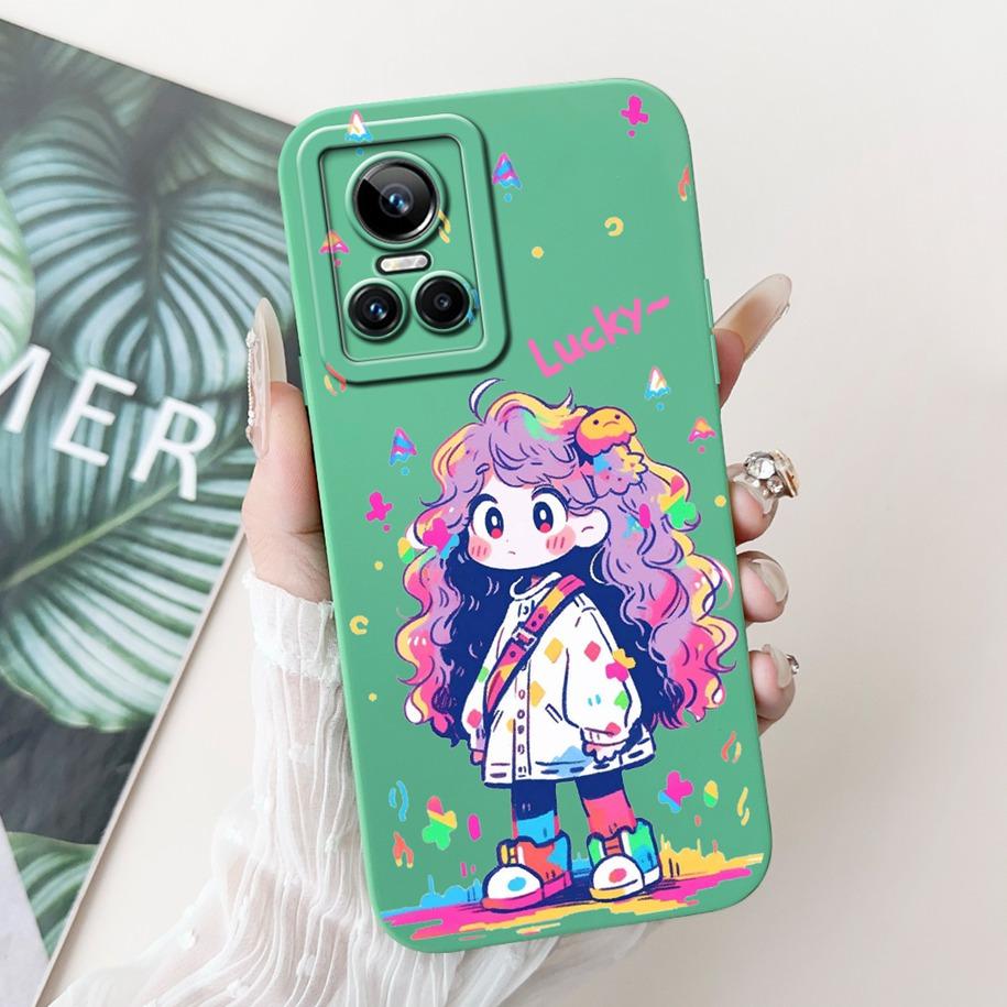 For Realme GT Neo 3 Case Lovely Panda Rabbit Dog Duck Soft Liquid Silicone Shockproof Bumper For Realme GT Neo3 150W Phone Cases